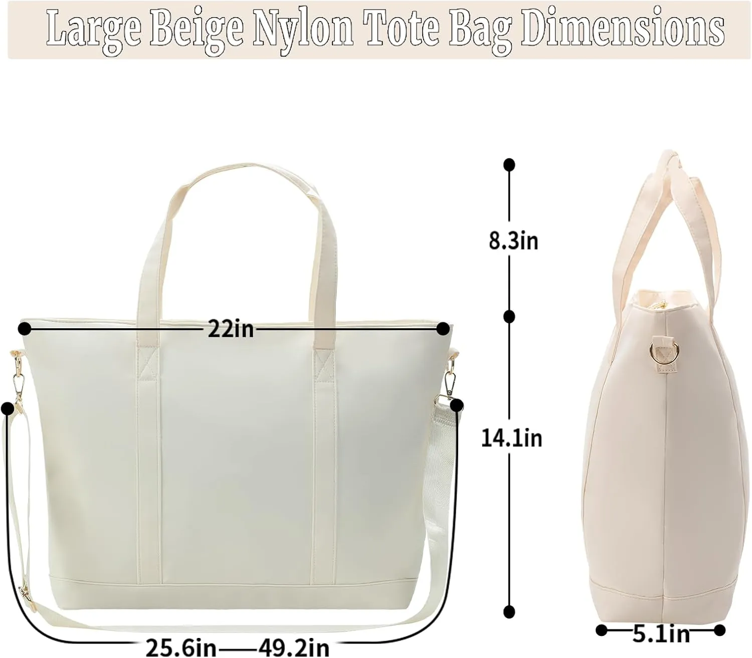Large Tote Handbag Business Handbag Boutique Tote Bag Women Nylon