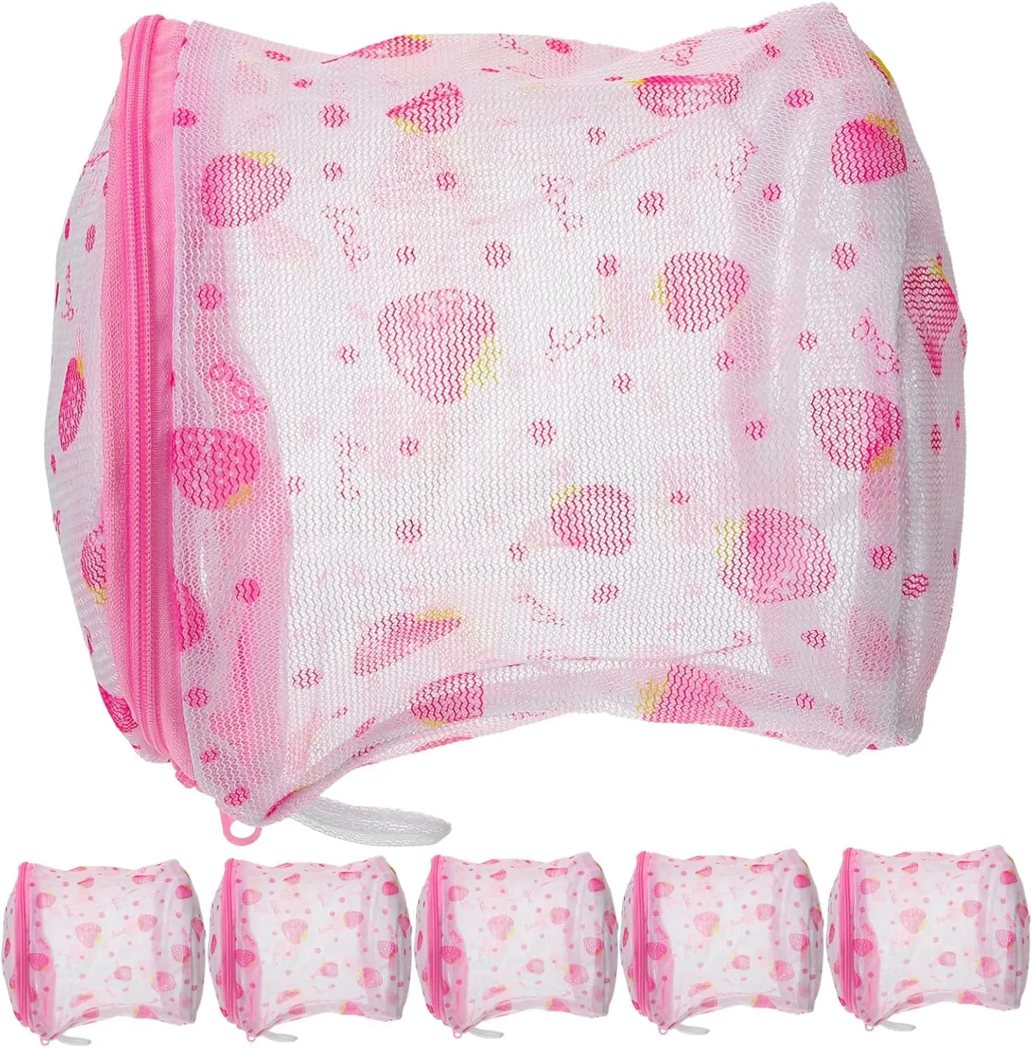 Laundry Bag Set 6pcs Nylon Mesh Fine Filtration Water Permeable for Hotel Home Camping
