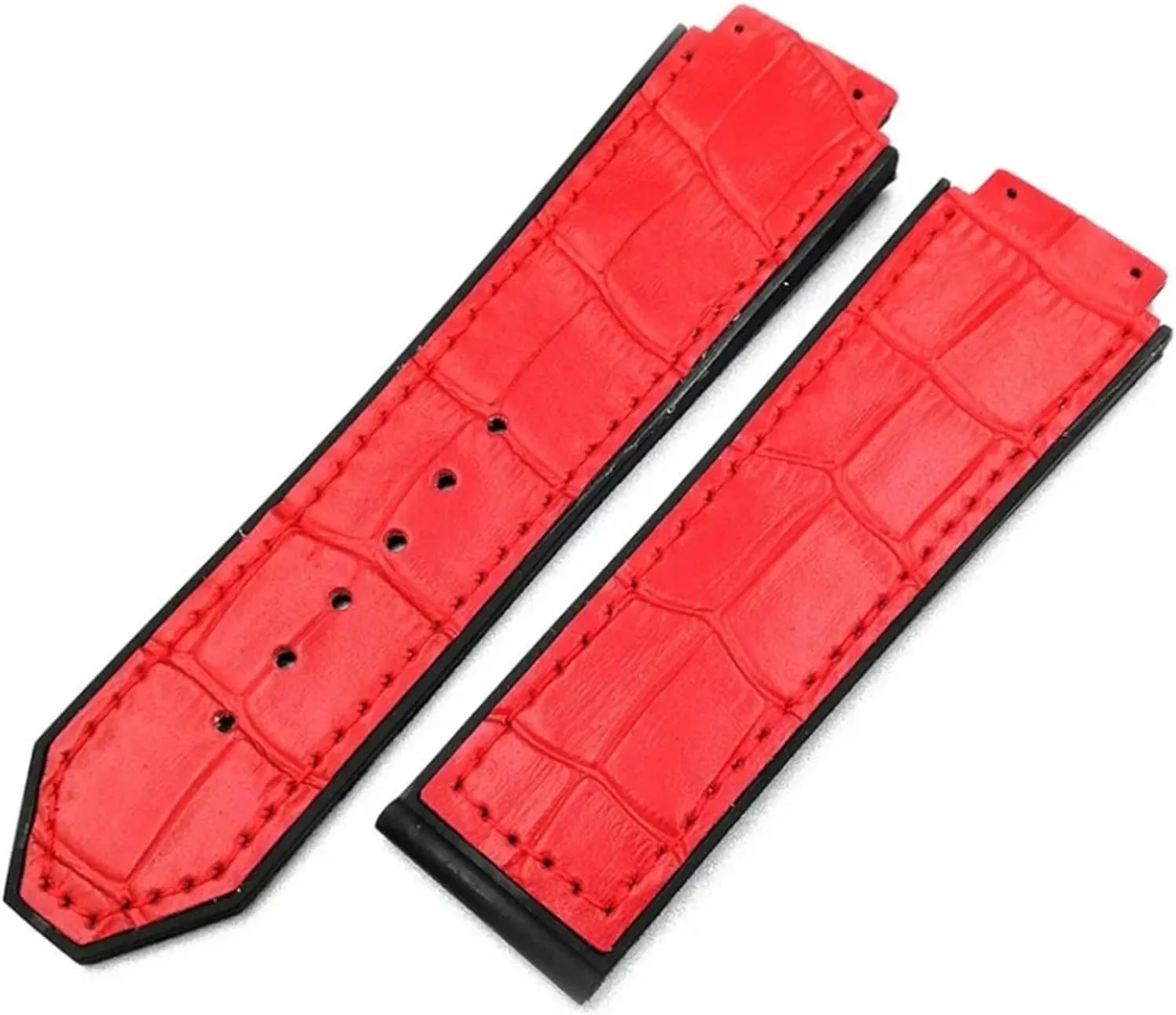 Leather Strap For Hublot Series 25mm Sports Strap Replacement Black Blue Watchband Watch Accessories