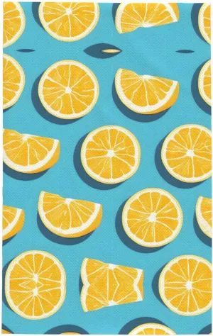 Lemon Wedges Super Soft Kitchen Towel, Reusable Cleaning Tea Towel, Absorbent Quick Dry Waffle Cleaning Towel (26 * 16 Inch)