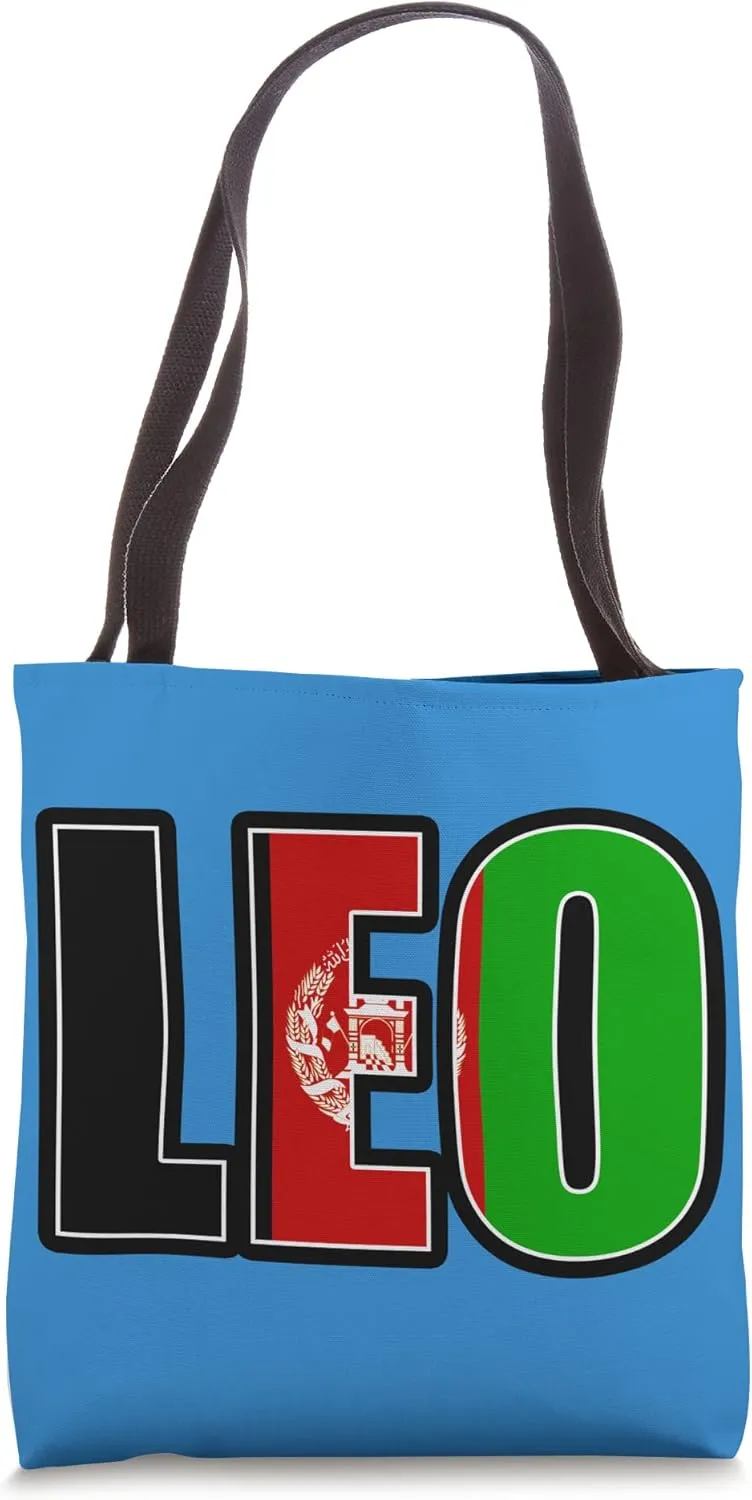 Leo Afghanistan Horoscope Heritage DNA Flag Tote Bag