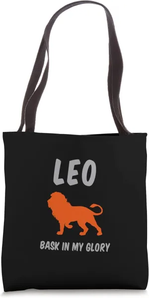 Leo Bask In My Glory Orange Lion Tote Bag