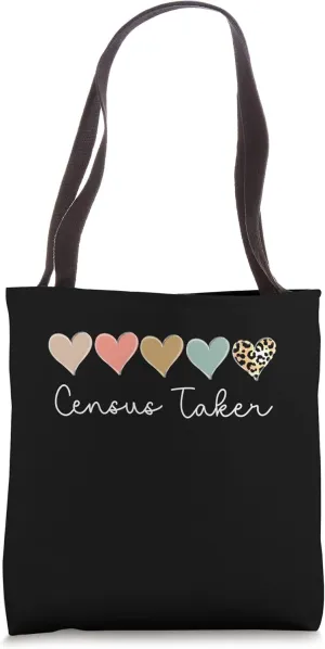 Leopard Hearts Matching Valentine's day for Census Taker Tote Bag
