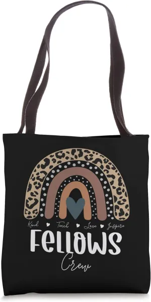 Leopard Rainbow Teacher Student, School Fellows Crew Tote Bag