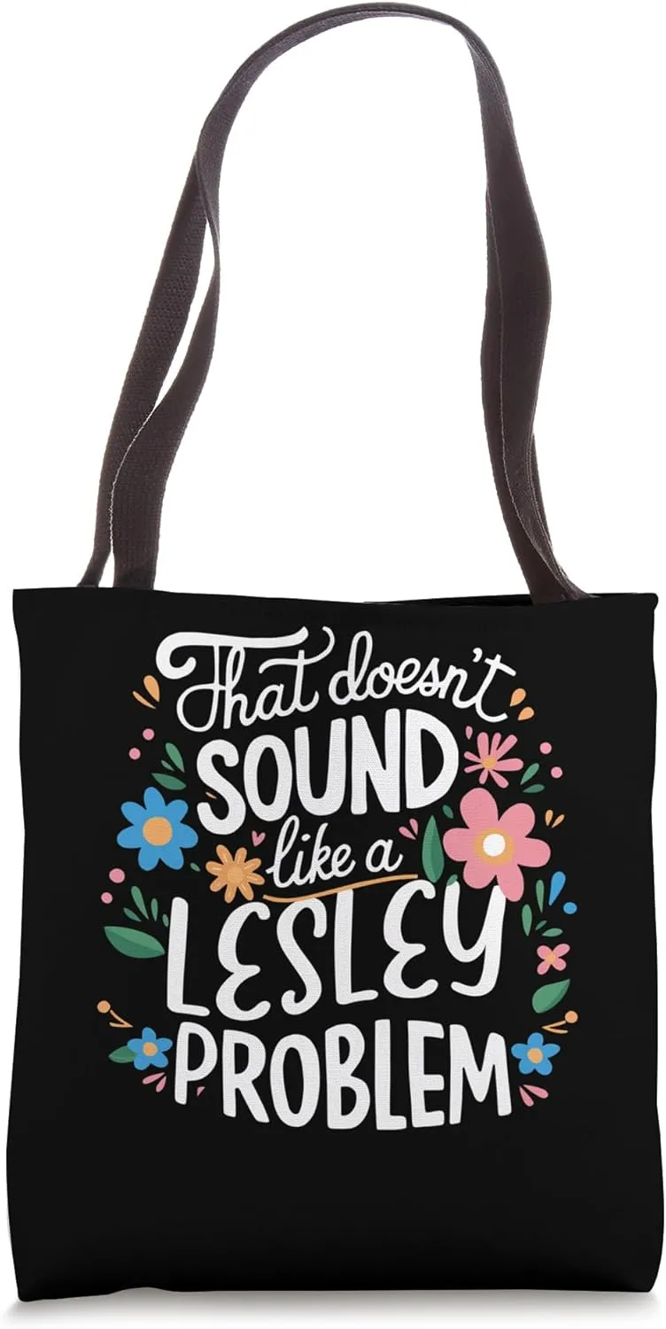 LESLEY Personalized Cute Girls LESLEY Name Tote Bag