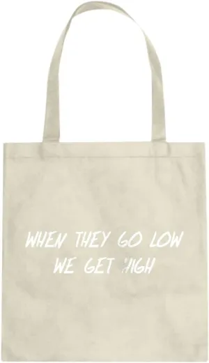 LET ME FAT IN PEACE Cotton Canvas Tote Bag
