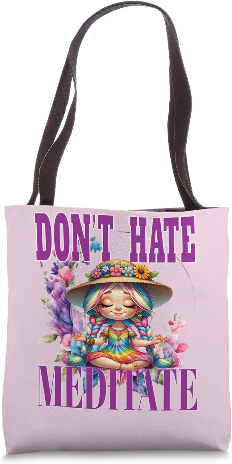 Letting It Go Yoga Meditate Buddha Meditation Namaste Peace Tote Bag