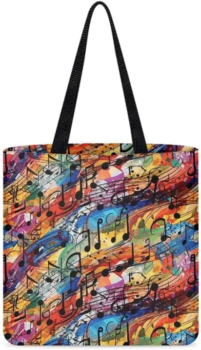 LGBT Rainbow Canvas Tote Bag Red Koi Carp Reusable Cloth Bags for Shopping Grocery Sugar Skull Casual Handbag Gift