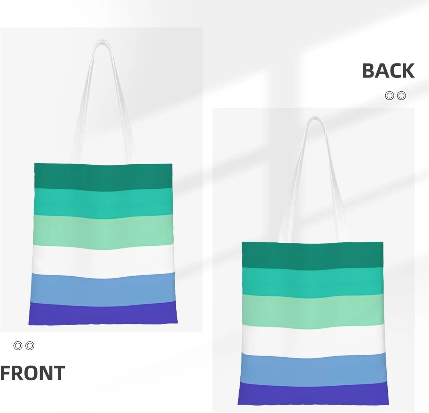 Lgbt Rainbow Gay Pride Flag Lgbtqi Tote Bag Reusable Shoulder Tote Bag For Women Lady Vacation, Shopping, Work