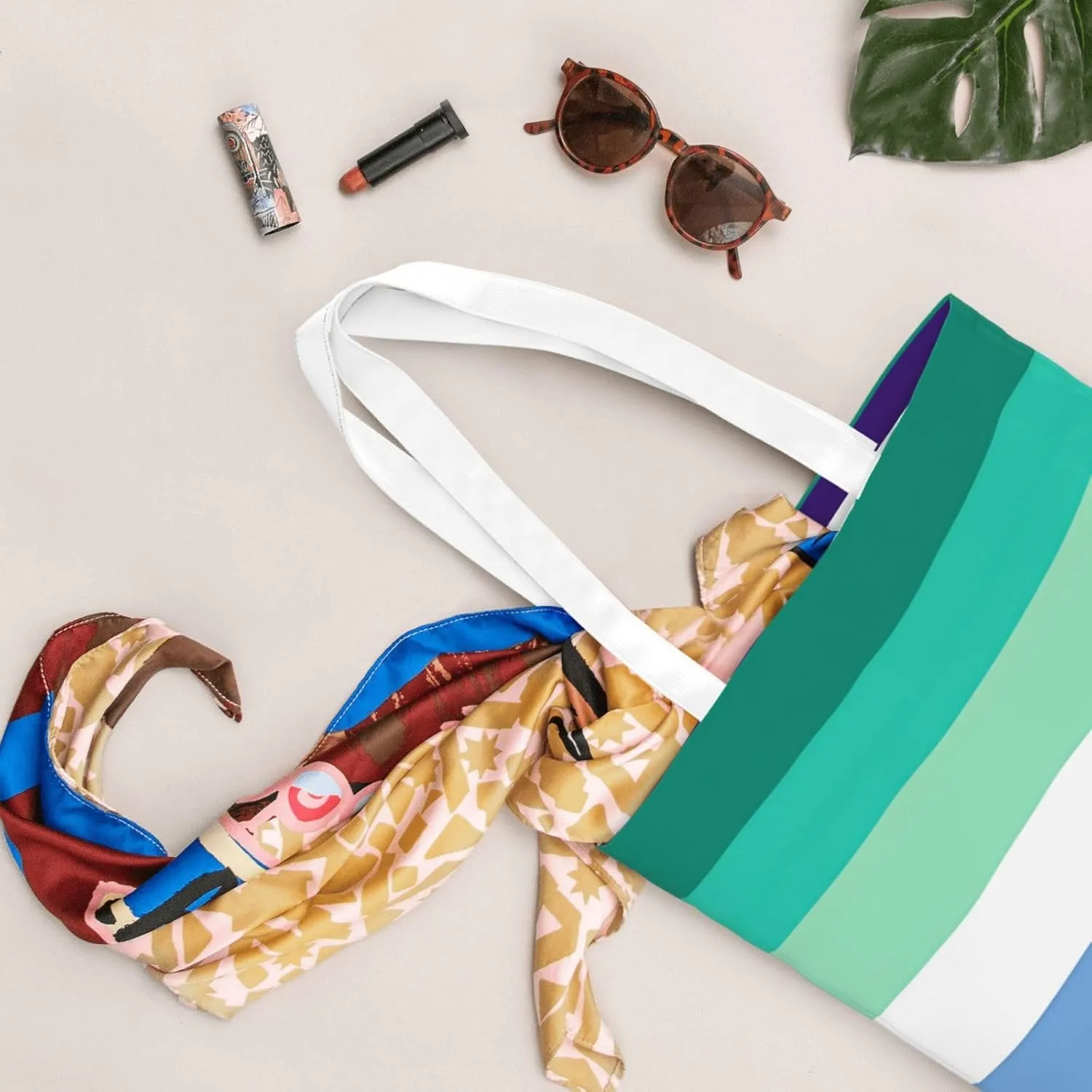 Lgbt Rainbow Gay Pride Flag Lgbtqi Tote Bag Reusable Shoulder Tote Bag For Women Lady Vacation, Shopping, Work