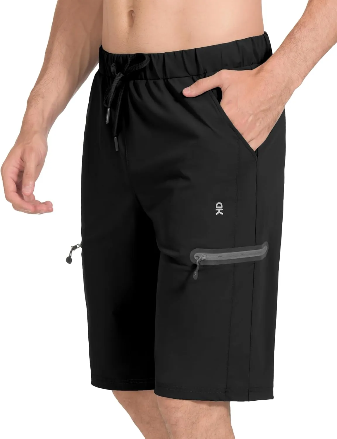 Little Donkey Andy Men’s Ultra-Stretch Quick Dry Lightweight Bermuda Shorts Drawstring Zipper Pocket Hiking Travel Golf