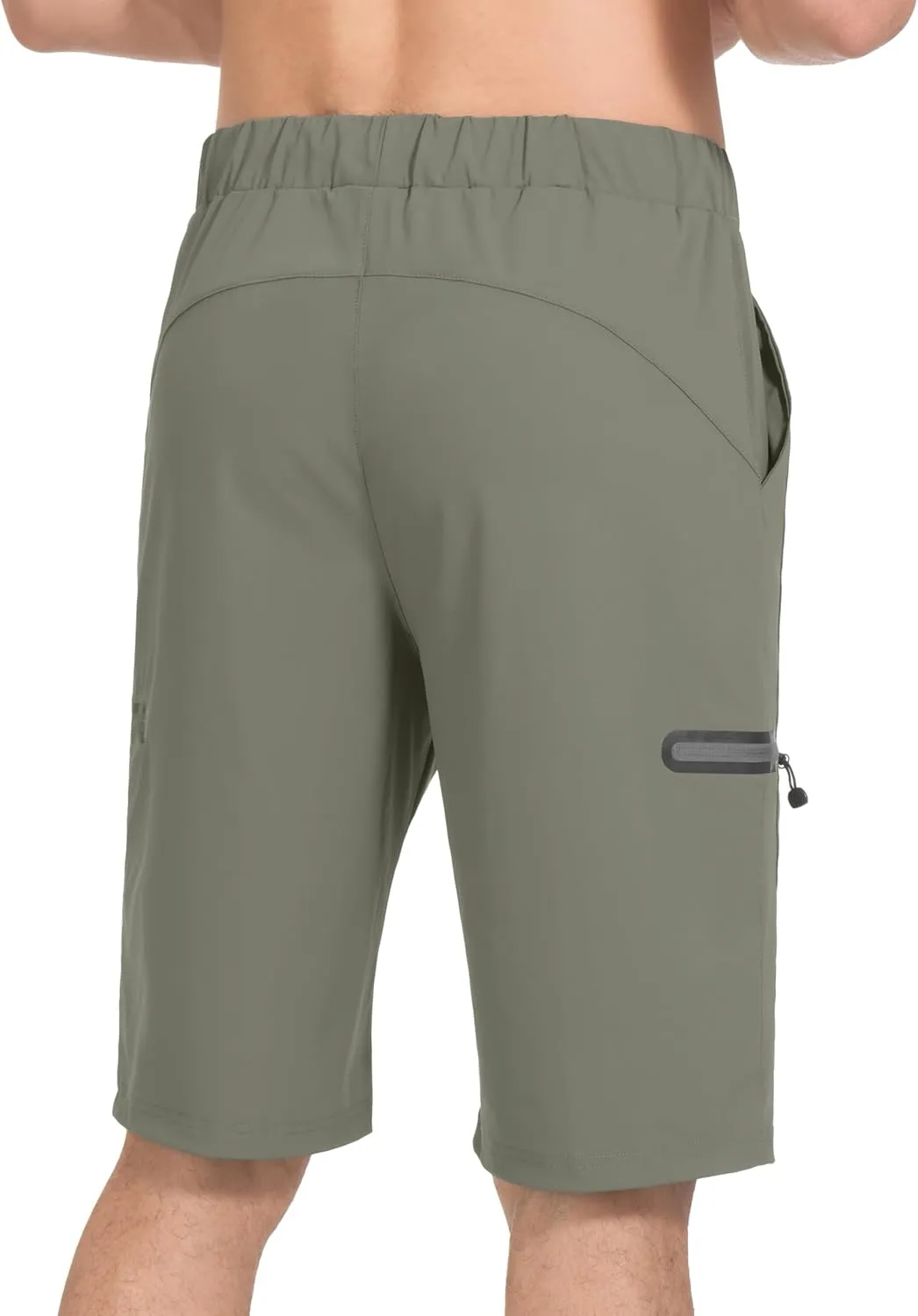 Little Donkey Andy Men’s Ultra-Stretch Quick Dry Lightweight Bermuda Shorts Drawstring Zipper Pocket Hiking Travel Golf