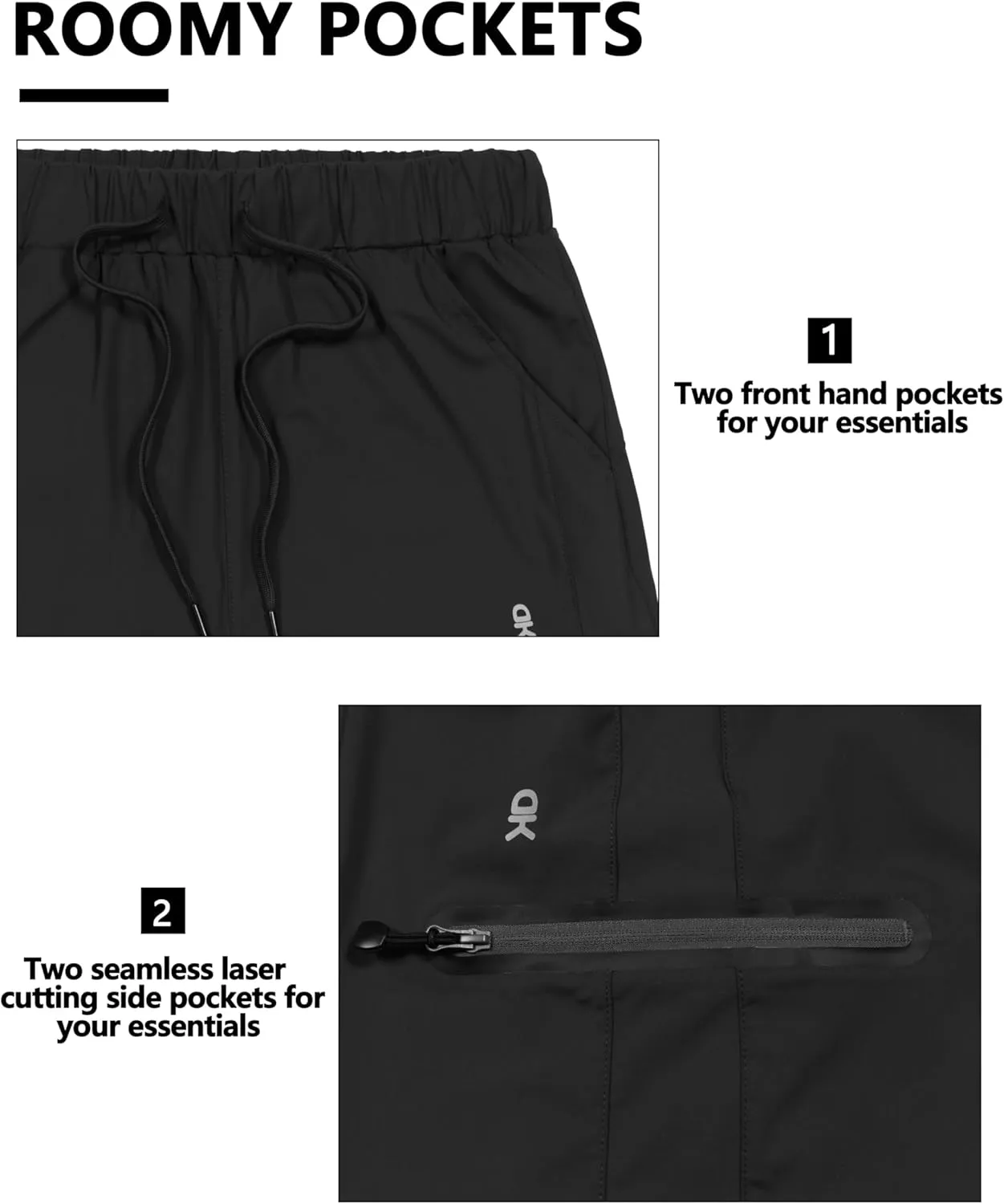 Little Donkey Andy Men’s Ultra-Stretch Quick Dry Lightweight Bermuda Shorts Drawstring Zipper Pocket Hiking Travel Golf