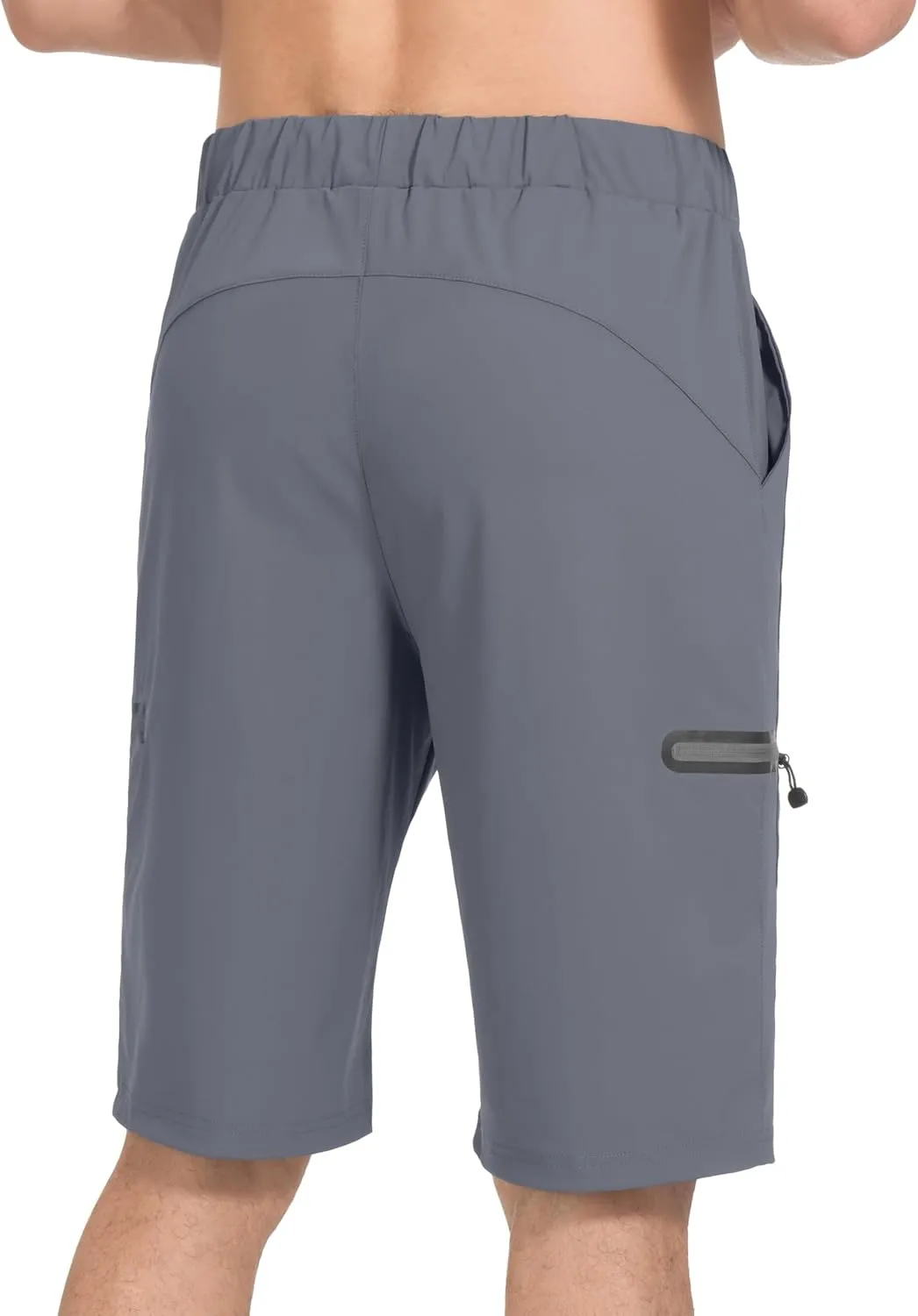 Little Donkey Andy Men’s Ultra-Stretch Quick Dry Lightweight Bermuda Shorts Drawstring Zipper Pocket Hiking Travel Golf