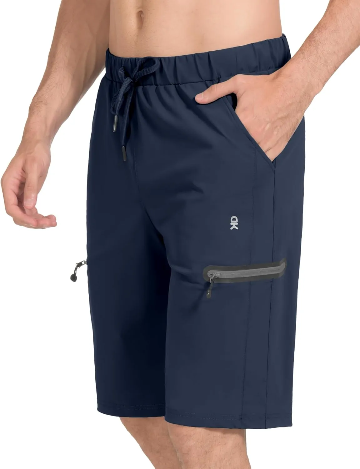 Little Donkey Andy Men’s Ultra-Stretch Quick Dry Lightweight Bermuda Shorts Drawstring Zipper Pocket Hiking Travel Golf