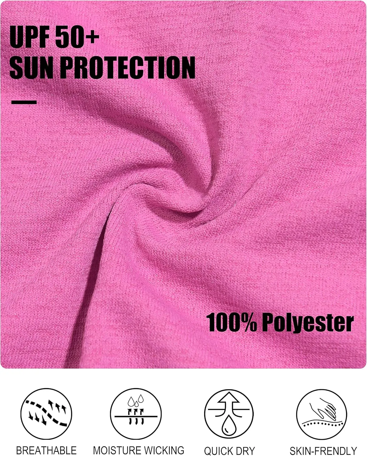 Little Donkey Andy Women's UPF 50  Sun Protection Hoodie Jacket Long Sleeve Performance Sun Shirt with Pockets
