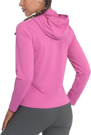 Little Donkey Andy Women's UPF 50  Sun Protection Hoodie Jacket Long Sleeve Performance Sun Shirt with Pockets