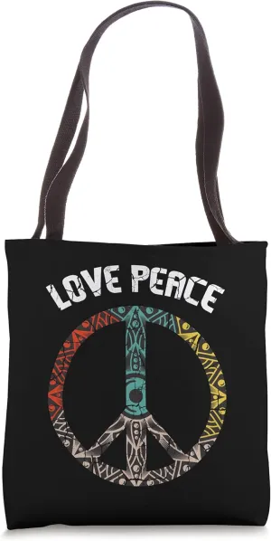 Love Peace Humanity Kindness Happiness Friendly Symbol Fan Tote Bag
