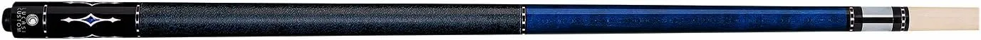Lucasi Custom Luminous Blue Birds-Eye Pool Cue with Blue and White Diamond Inlays