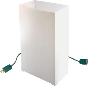 LumaBase Electric LED Luminaria Kit, White - Set of 6
