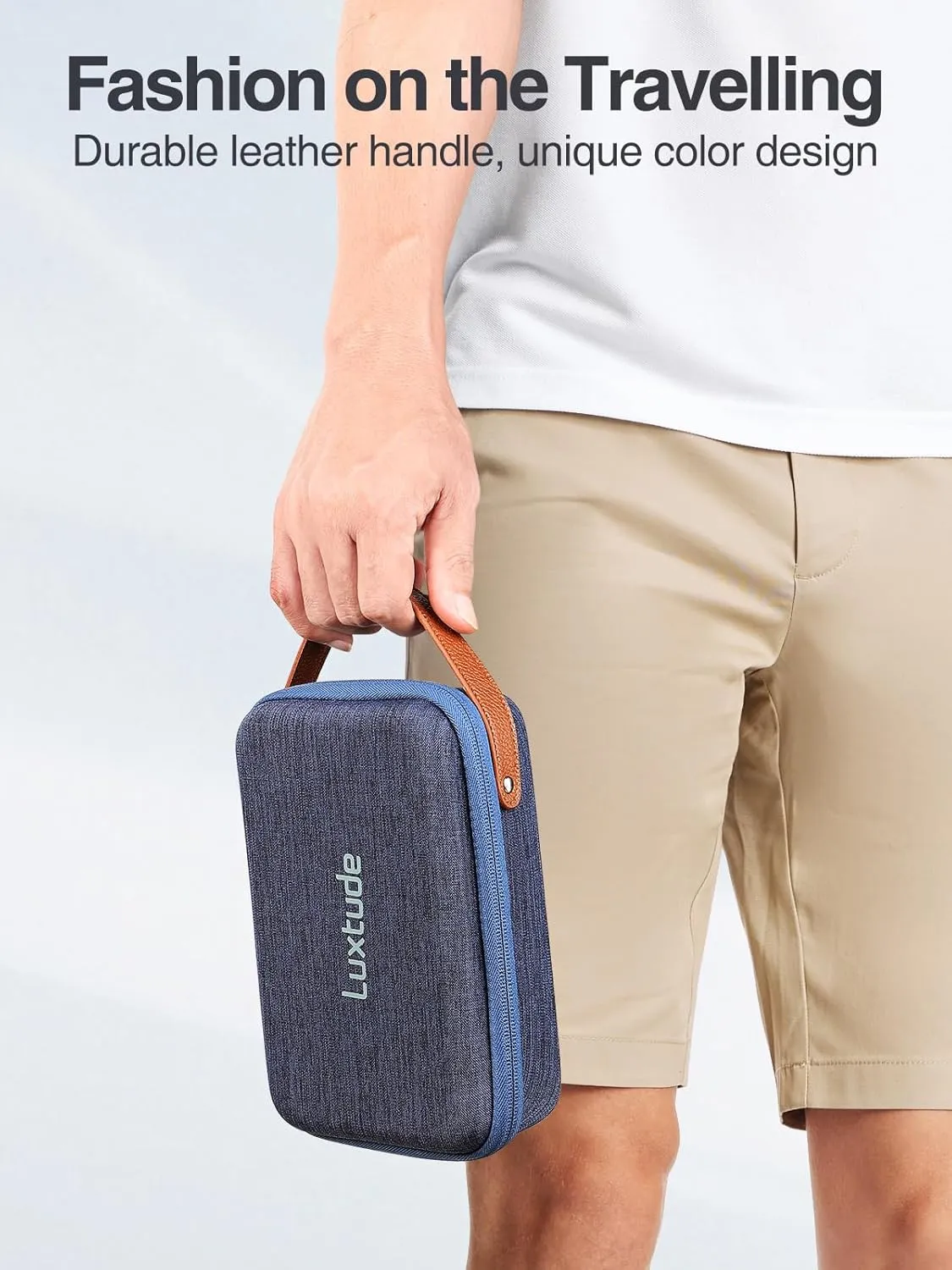 Luxtude Electronic Organizer Travel Case, Tech Organizer Travel Case, Hard Charger Organizer, Travel Cable Organizer, Tech Bag, Travel Essentials for Charger/Mouse/Cash/Card/Pen, Tech Gifts