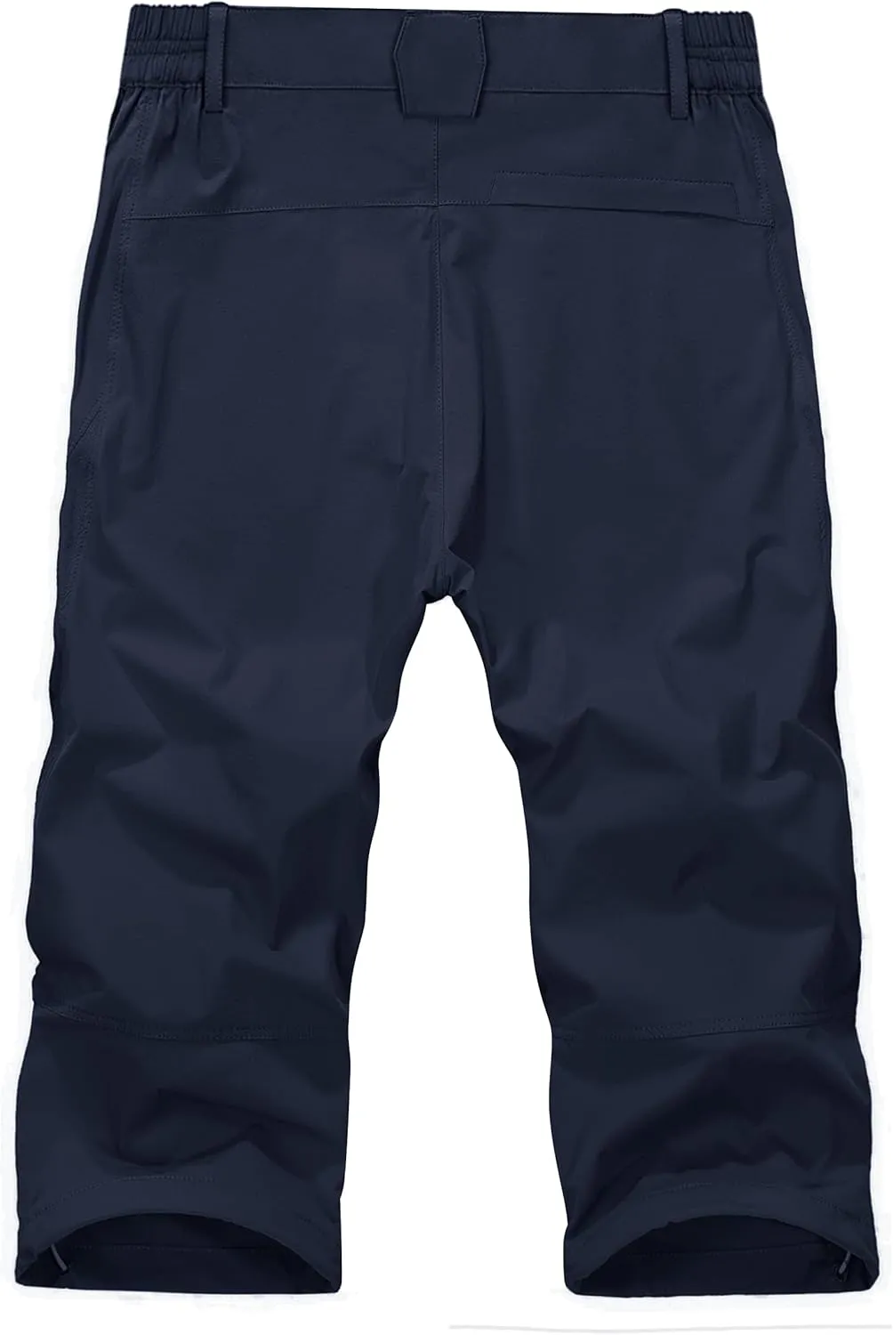 MAGNIVIT Men's 3/4 Capri Pants Below Knee Quick Dry Lightweight Hiking Cargo Long Shorts(No Belt)