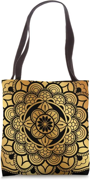 Mandala Sacred Fractal Geometry Art Good Vibe Yoga Women Men Tote Bag