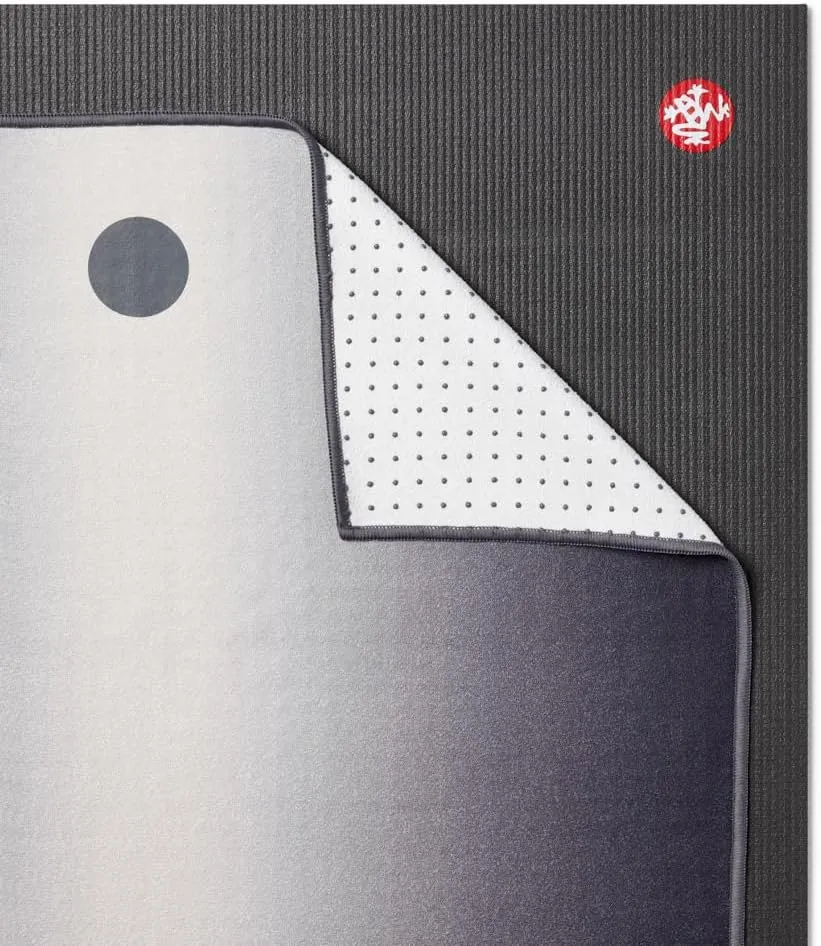 Manduka Yogitoes Yoga Towel – Rubber Grip Dots Non-Slip Bottom, Quick Dry Fitness Towel for Hot Yoga, Pilates, Exercise