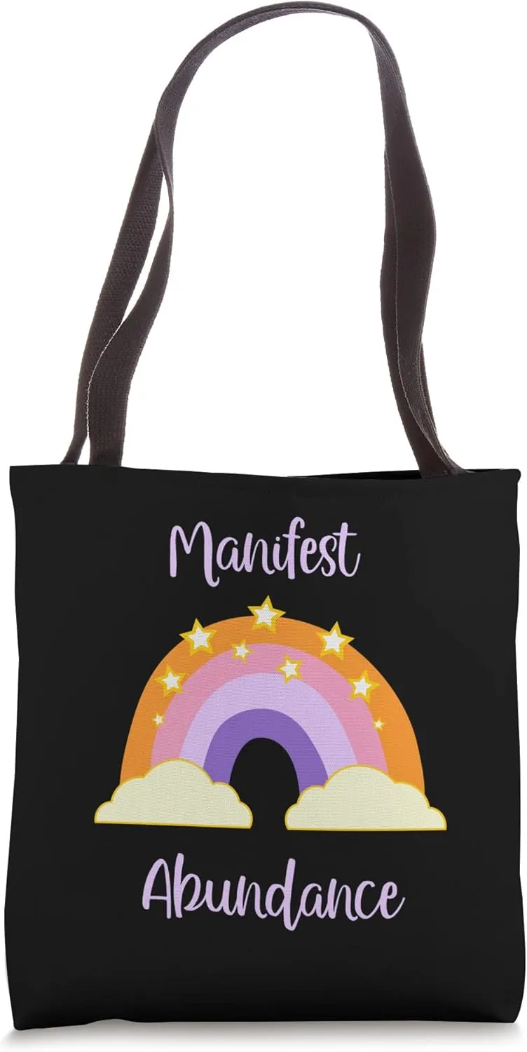 Manifest Abundance Manifestation Rainbow Groovy Tote Bag