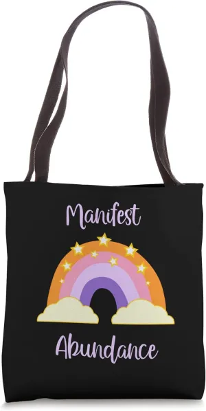 Manifest Abundance Manifestation Rainbow Groovy Tote Bag