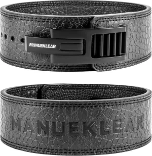 MANUEKLEAR Lifting Belt Lever for Men Women, 10mm Quick Locking Lever Belt Weightlifting with Adjustable Buckle, Lever Weight Lifting Belt for Powerlifting & Deadlifts