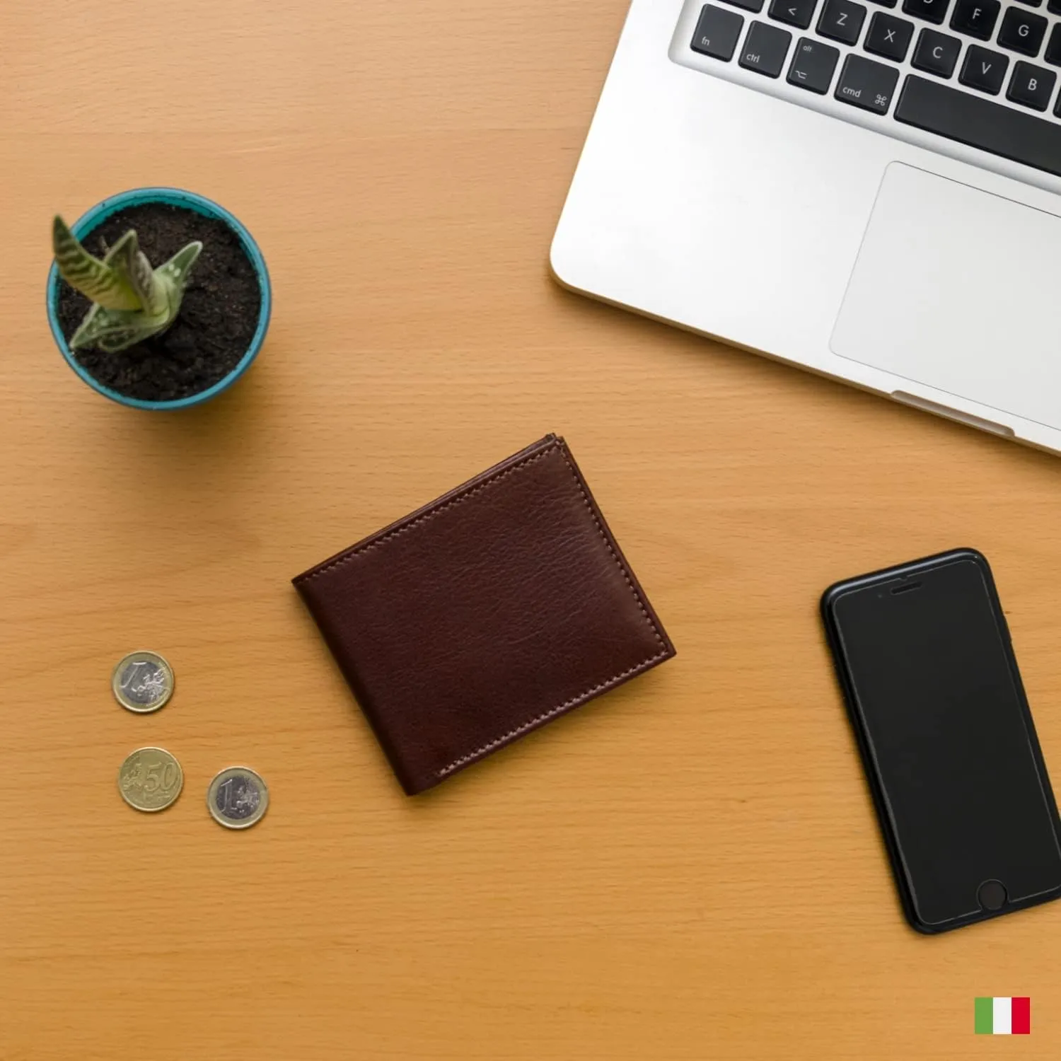 Maruse Bifold Wallet - Slim Leather Wallet – Genuine Italian Calf Leather Wallet – Elegant and Classy – Versatile and Minimalist Wallet for Men – Convenient Interior Pockets – Exquisite Present, Navy