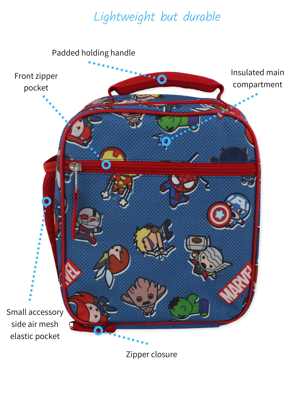 Marvel Kawaii Soft Insulated School Lunch Box