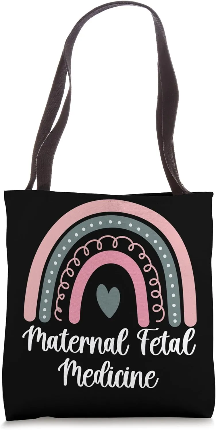 Maternal Fetal Medicine Rainbow MFM Nurse MFM Sonographer Tote Bag