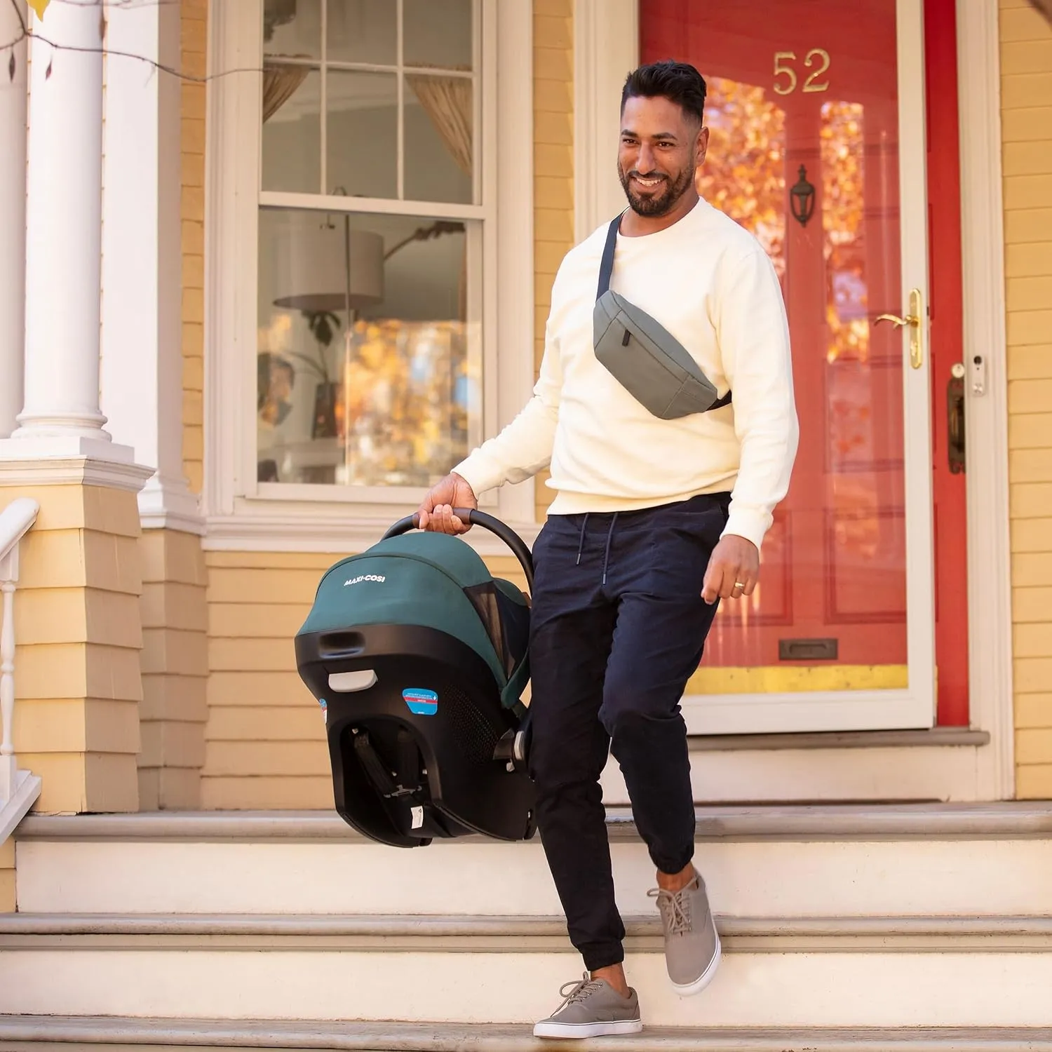 Maxi-Cosi's Mico™ Luxe  Baby Car Seat: Infant Car Seat with Base and Versatile Baby Carrier Seat Functionality, Desert Wonder