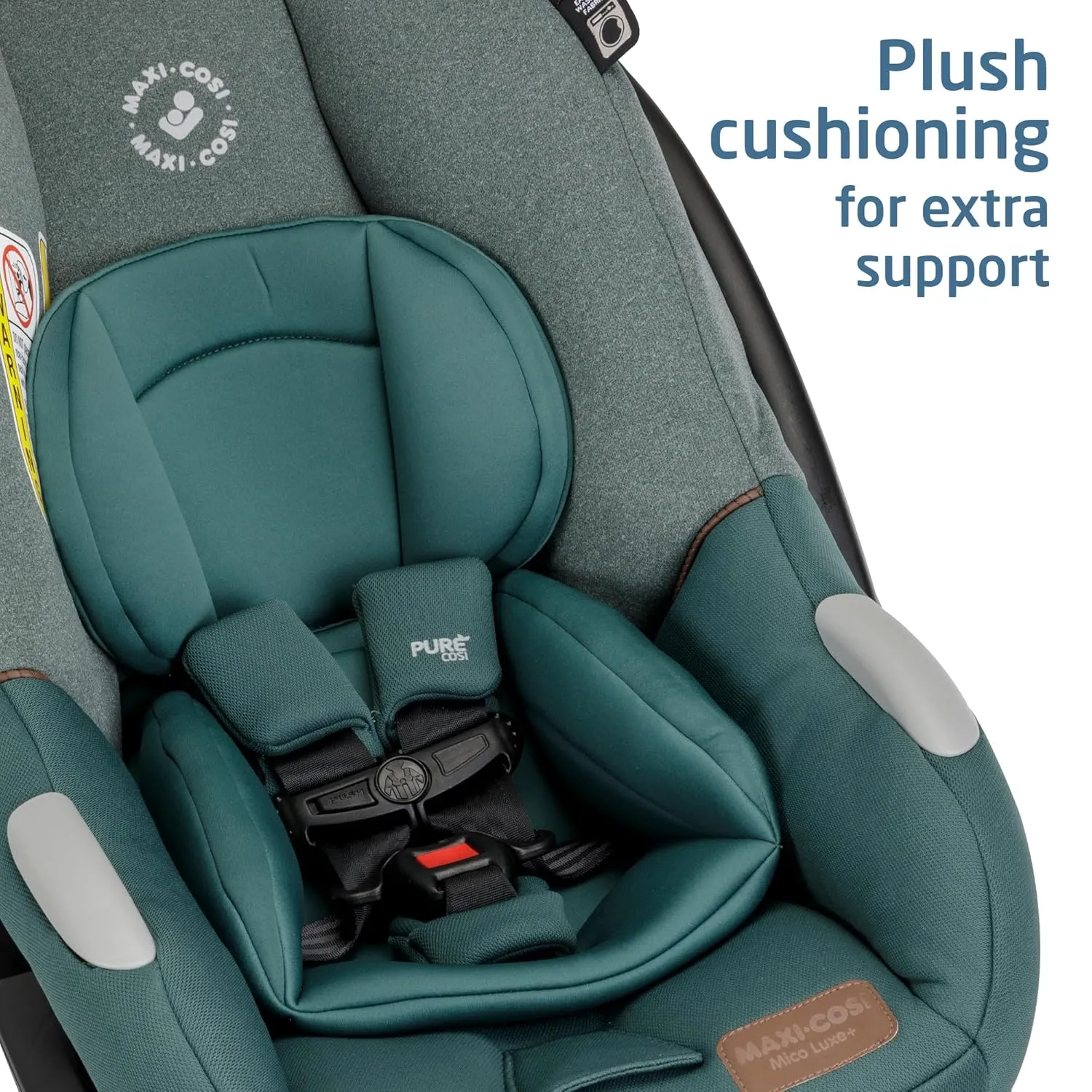 Maxi-Cosi's Mico™ Luxe  Baby Car Seat: Infant Car Seat with Base and Versatile Baby Carrier Seat Functionality, Essential Green