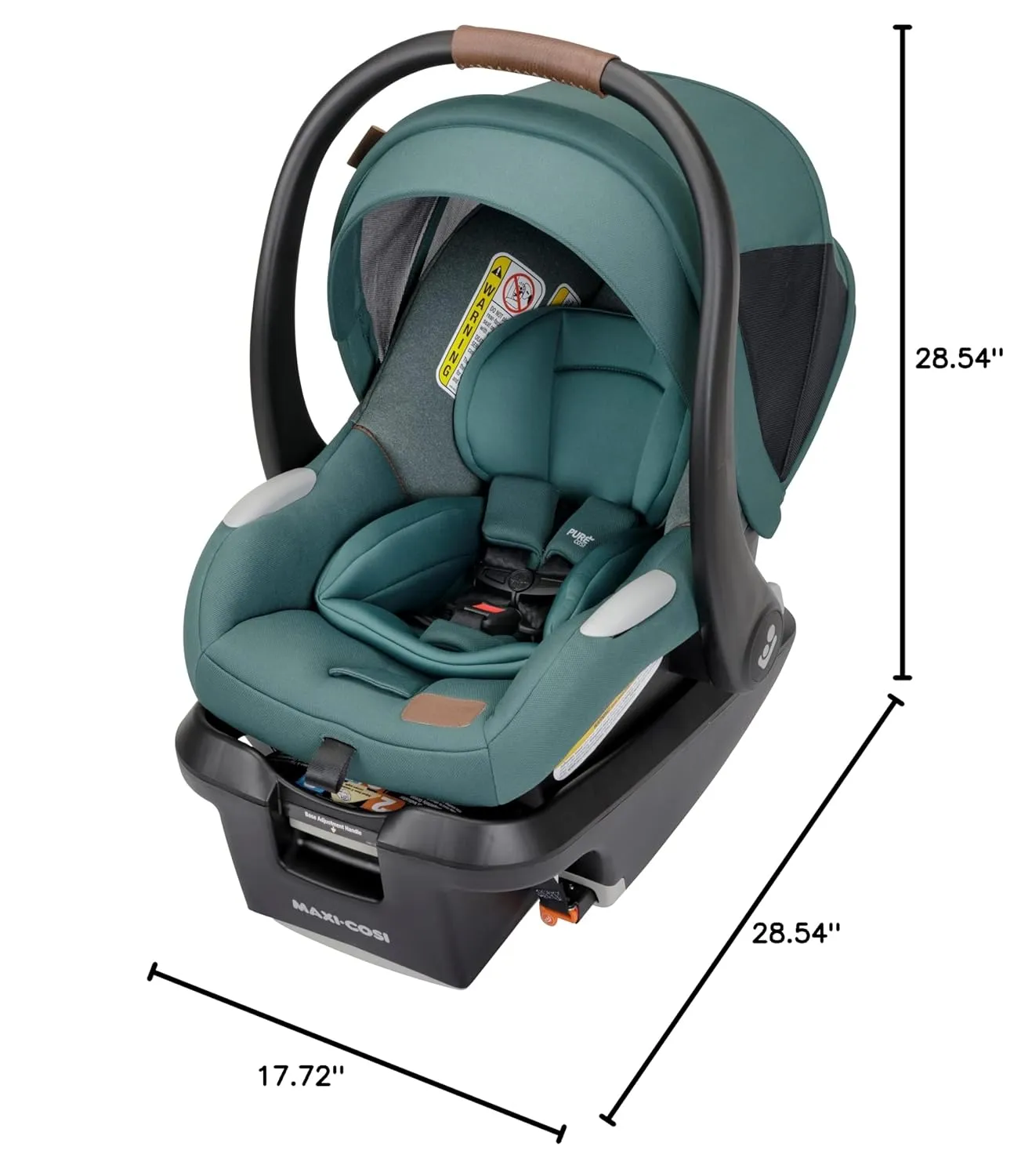 Maxi-Cosi's Mico™ Luxe  Baby Car Seat: Infant Car Seat with Base and Versatile Baby Carrier Seat Functionality, Essential Green