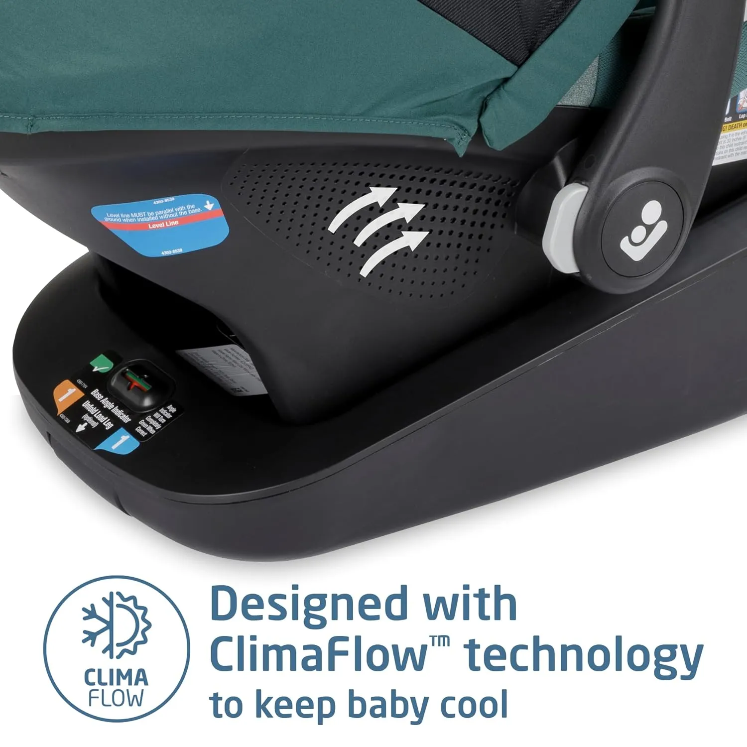 Maxi-Cosi's Mico™ Luxe  Baby Car Seat: Infant Car Seat with Base and Versatile Baby Carrier Seat Functionality, Essential Green