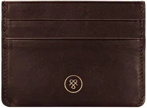 Maxwell Scott - Womens Luxury Leather Credit Card Holder Wallet - Made from Premium Italian Hides - The Savona Dark Brown