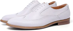 Men's Business Casual Leather Shoes for Office and Weddings, Breathable Non-Slip Dress Shoes with Premium Cowhide & Rubber Sole