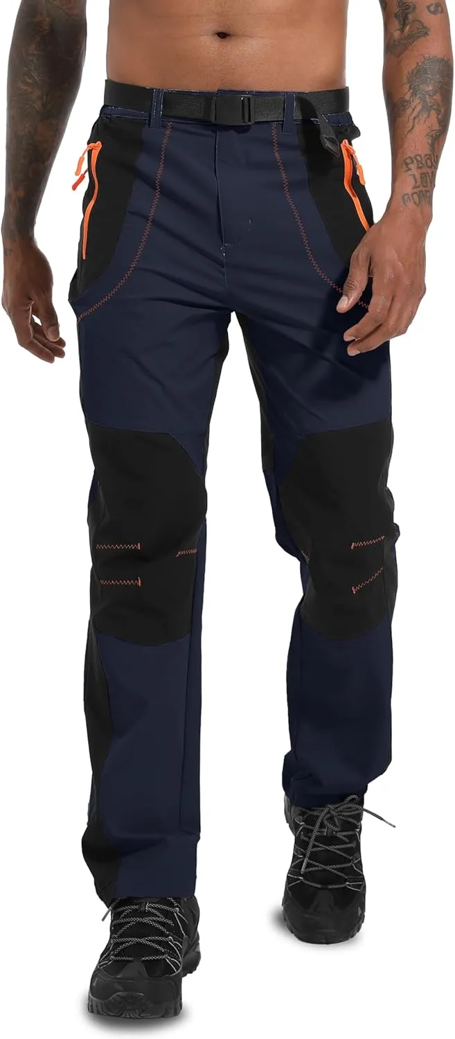 Men's Hiking Cargo Pants Outdoor Water Resistant Lightweight Quick-Dry Athletic Apparel, namely, Pants