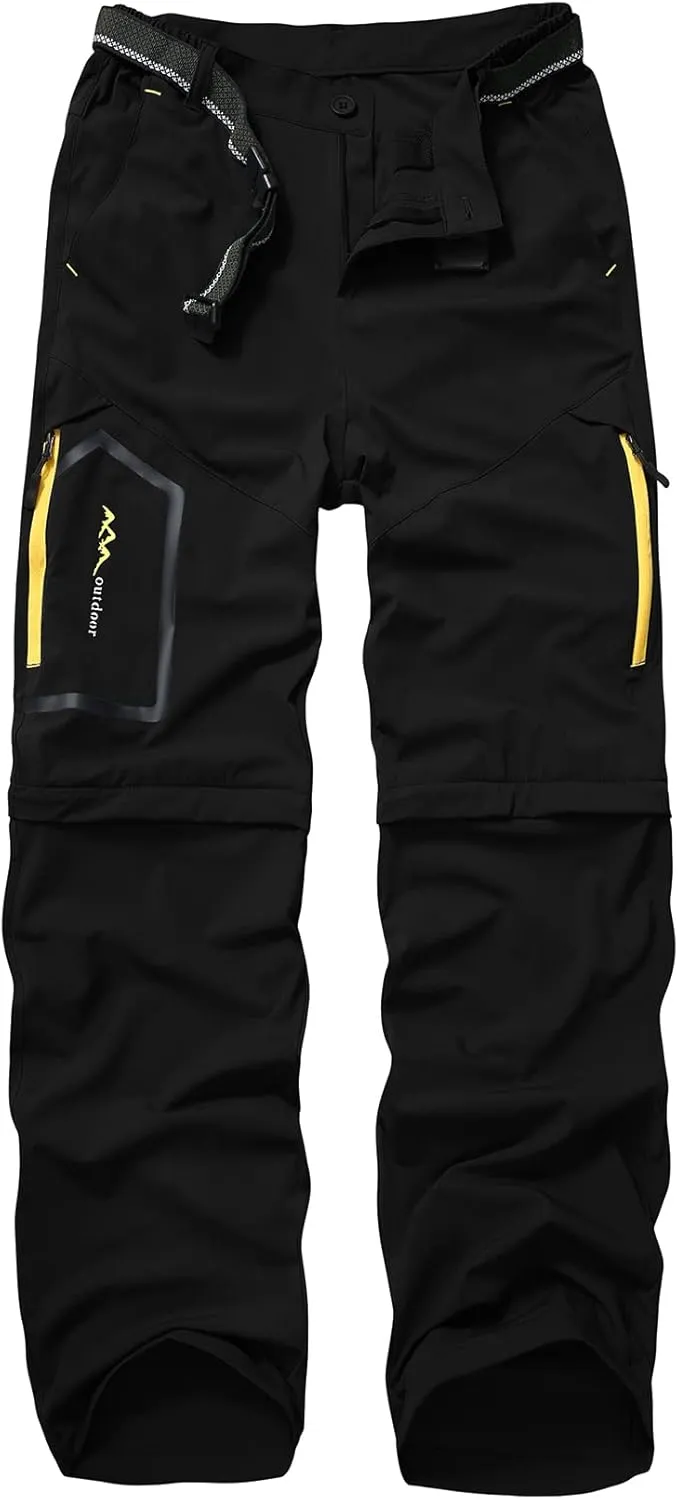 Mens Hiking Pants Convertible Quick Dry Zip Off Fishing Travel Safari Pants