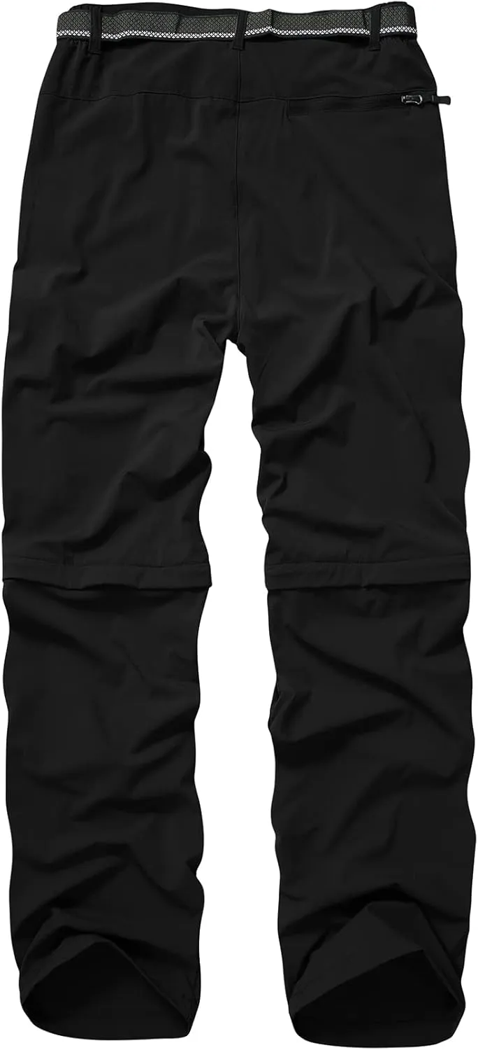 Mens Hiking Pants Convertible Quick Dry Zip Off Fishing Travel Safari Pants