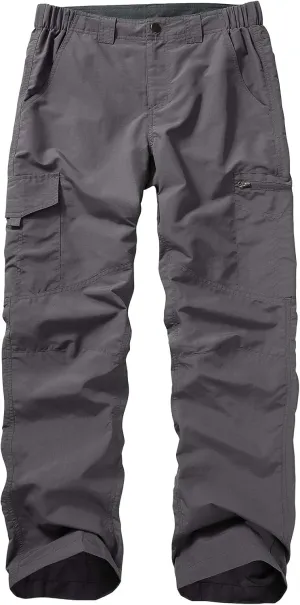 Mens Hiking Pants Quick Dry UPF 50 Travel Fishing Safari Cargo Pants Boy Scout Pants