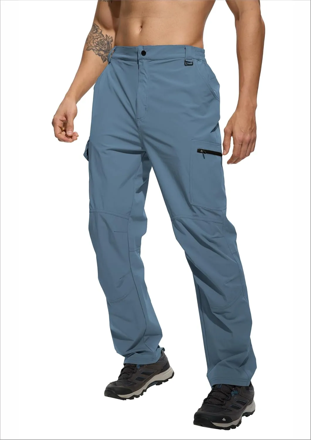 Men's Lightweight Hiking Cargo Pants Waterproof Quick Dry Travel Climbing Camping Fishing Mens Work Pants Outdoor