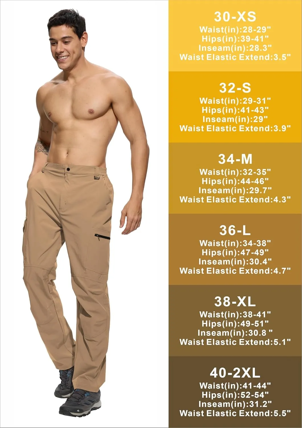 Men's Lightweight Hiking Cargo Pants Waterproof Quick Dry Travel Climbing Camping Fishing Mens Work Pants Outdoor