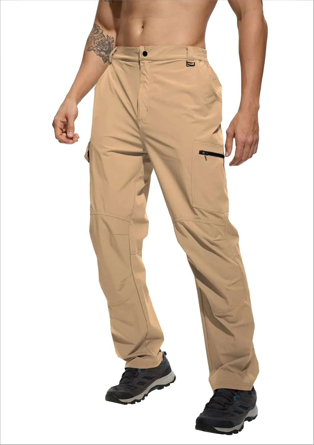 Men's Lightweight Hiking Cargo Pants Waterproof Quick Dry Travel Climbing Camping Fishing Mens Work Pants Outdoor