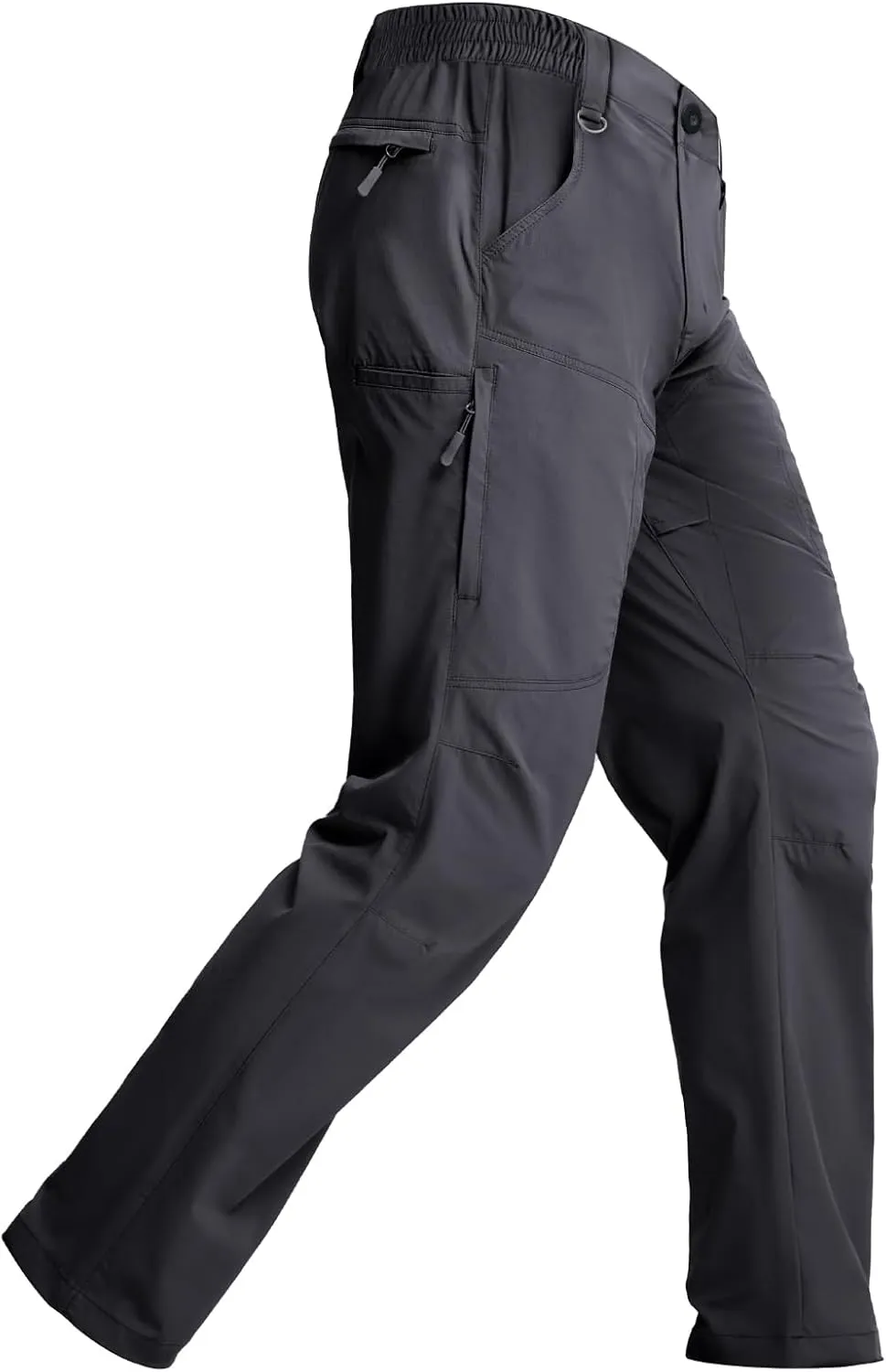 Mens Lightweight Hiking Pants Flex Cargo Work Tactical Nylon Stretch Waterproof Quick Dry Fishing Outdoor Travel 6 Pockets