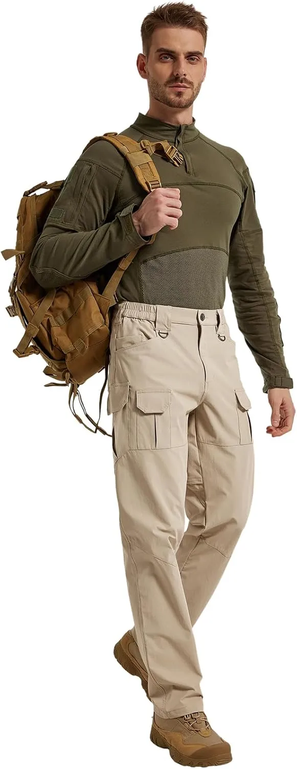 Men's Quick Dry Cargo Pants Water Resistant Tactical Pants Lightweight Stretch Outdoor Work Hiking Pants