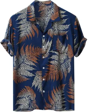 Mens Regular-Fit Stretch Shirts Long Sleeve Hippie Casual Beach T Shirts Ethnic Beach Yoga Tops Roll-Up Sleeve Summer